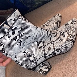 size 10.5 snakeskin booties